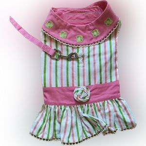Dog Dress Harness, Leash and Hat